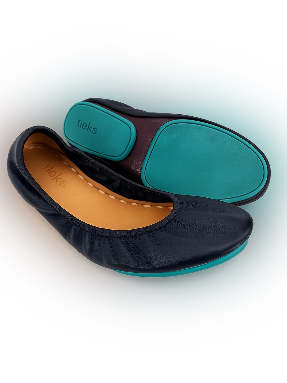 Tieks Black Leather Flats 7